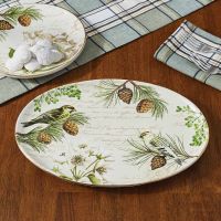 Rustic Forest Birds Serving Platter