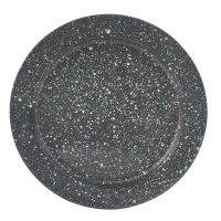 Rustic Gray Granite Enamel Dinner Plate