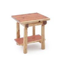 Rustic Red Cedar 1 Drawer Log Nightstand
