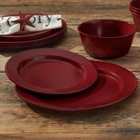 Rustic Red Enamel Dinnerware