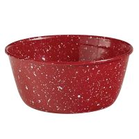 Rustic Red Granite Enamel Soup Bowl