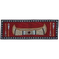 Rustic River Canoe Hooked Runner Rug