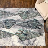 Sally Sold Rug - Gray & Aqua