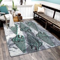 Sally Sold Rug - Gray & Aqua