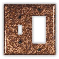 Sandstorm 1 Toggle 1 Rocker/GFI Copper Switch Plate