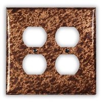 Sandstorm 2 Outlet Copper Switch Plate