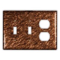 Sandstorm 2 Toggle 1 Outlet Copper Switch Plate
