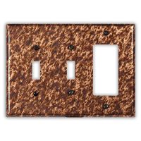 Sandstorm 2 Toggle 1 Rocker/GFI Copper Switch Plate