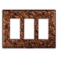 Sandstorm 3 Rocker/GFI Copper Switch Plate
