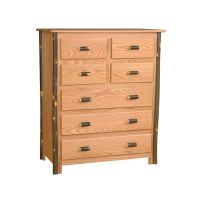 Saranac Hickory 7 Drawer Log Chest
