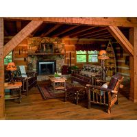 Saranac Hickory Living Room Collection - Colt Coffee Base Fabric (Standard) & Bradley Design Fabric