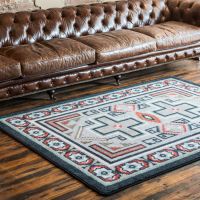 Saw Tooth Rug - Raincloud