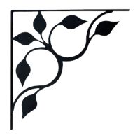 Wrought Iron Leaf Fan Shelf Brackets