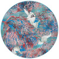 Sea Horse Area Rug - Aqua