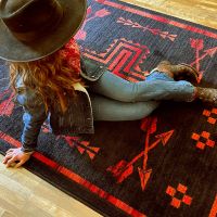 Shoot Me Straight Rug - Power Red