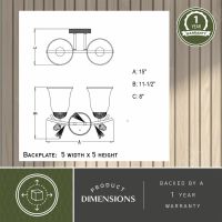 Akron 4-Light Oil Rubbed Bronze and Matte White Vanity Light