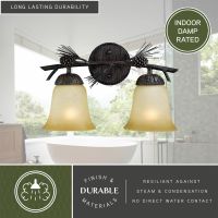 Akron 4-Light Oil Rubbed Bronze and Matte White Vanity Light