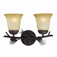 Akron 4-Light Oil Rubbed Bronze and Matte White Vanity Light