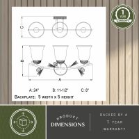 Sierra 3-Light Black Walnut Vanity Light