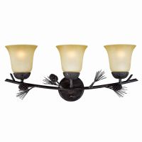 Sierra 3-Light Black Walnut Vanity Light