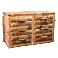 Silverleaf Aspen 6 Drawer Log Dresser with Half Log Drawers