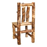 Back view of Silverleaf Aspen Log Dining Chair