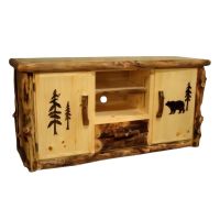 Silverleaf Aspen Log TV Console