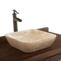 Square Speckled Marble Vessel Sink