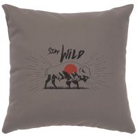 Stay Wild Image Decor Pillow - Chrome Cotton