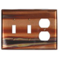 Stellar 2 Toggle 1 Outlet Copper Switch Plate