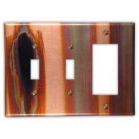 Stellar 2 Toggle 1 Rocker/GFI Copper Switch Plate