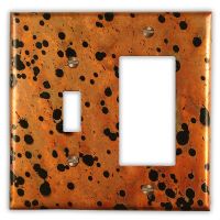 Sunburst 1 Toggle 1 Rocker/GFI Copper Switch Plate