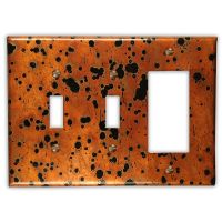 Sunburst 2 Toggle 1 Rocker/GFI Copper Switch Plate