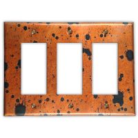 Sunburst 3 Rocker/GFI Copper Switch Plate