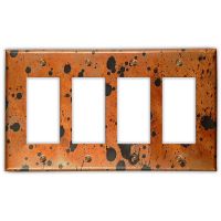 Sunburst 4 Rocker/GFI Copper Switch Plate