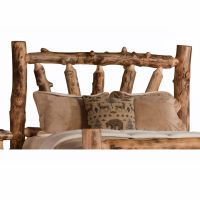 Sunburst Aspen Log Headboard