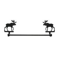 Wrought Iron Moose Towel Bar