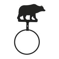 Wrought Iron Bear Towel Ring