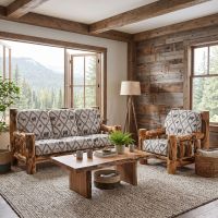 Beartooth Aspen Timber Comfort Log Sofas
