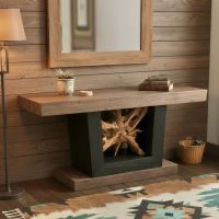 Reclaimed Teak Sofa Table Cabin Style