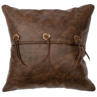 Texas Mesquite Leather Decor Pillow