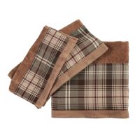 Huntsman Plaid Towel Set in Mocha