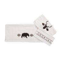 Aztec Bear Towel Set in Cream