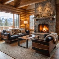 Live Edge Coffee Table: Some lifestyle images are created with AI for visualization purposes. Crafted from natural solid wood, each piece is unique and will vary.