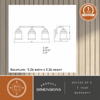 Toledo 3-Light Satin Nickel Vanity Light