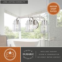 Toledo 3-Light Satin Nickel Vanity Light