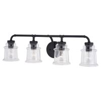Toledo 4-Light Matte Black Vanity Light