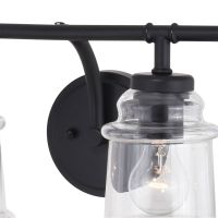 Toledo 4-Light Matte Black Vanity Light