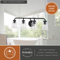 Toledo 4-Light Matte Black Vanity Light