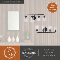 Toledo 4-Light Matte Black Vanity Light